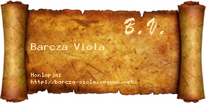 Barcza Viola névjegykártya